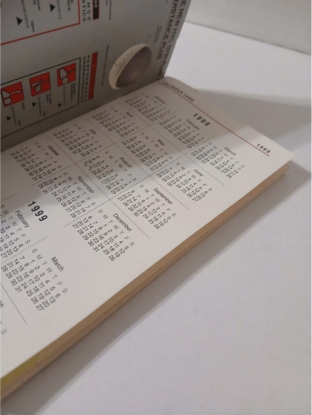 1999 Titleist Monthly Planner & Tips Guide / Calendar